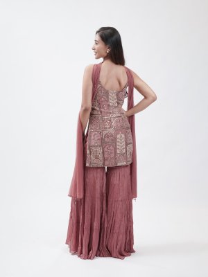 Mauve Crepe Palazzo - image 4