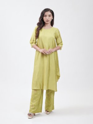 Neon Raw Silk Kurta  - image 2