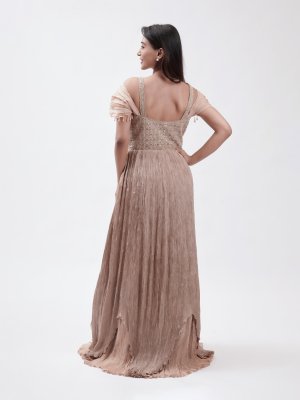 Sand Chiffon Party Gown  - image 4
