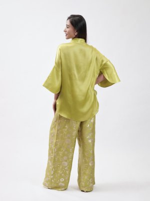 Neon Satin Kurta with Palazzo - image 4