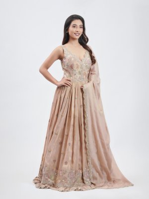 Onion Pink Tissue Party Gown  - image 2