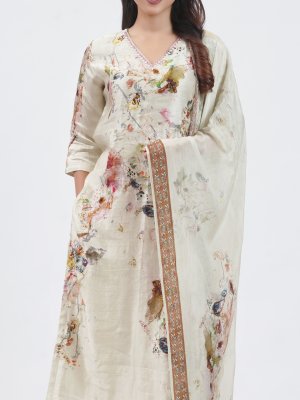 Sage Green Satin Silk Salwar Set - image 3