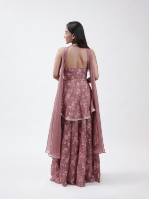 Mauve Crepe Palazzo - image 4