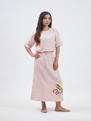 Baby Pink Linen Co-ord - image 1