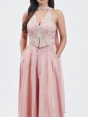 Powder Pink Tissue Palazzo - image 3