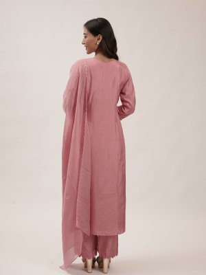Pink Rayon Kurta Set - image 3