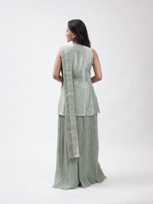 Mint Green Tissue Palazzo - image 4