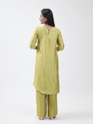 Neon Raw Silk Kurta  - image 4
