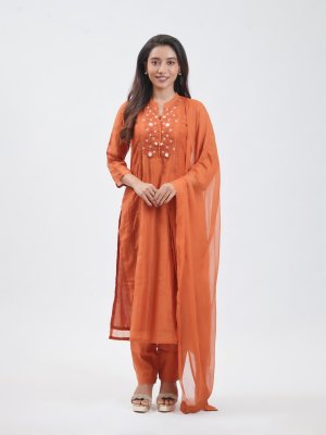 Sunflower Yellow Chanderi Palazzo - image 1