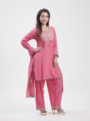Rose Pink Mul Palazzo - image 1