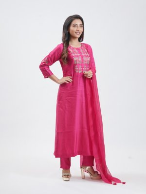 Pink Satin Silk Palazzo - image 2