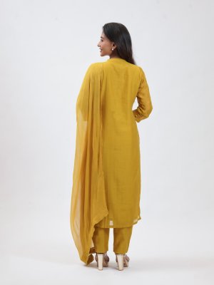 Sunflower Yellow Chanderi Palazzo - image 3