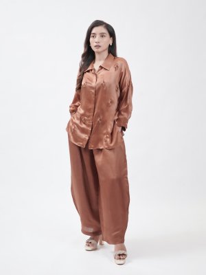 Satin Straight Palazzo - image 2