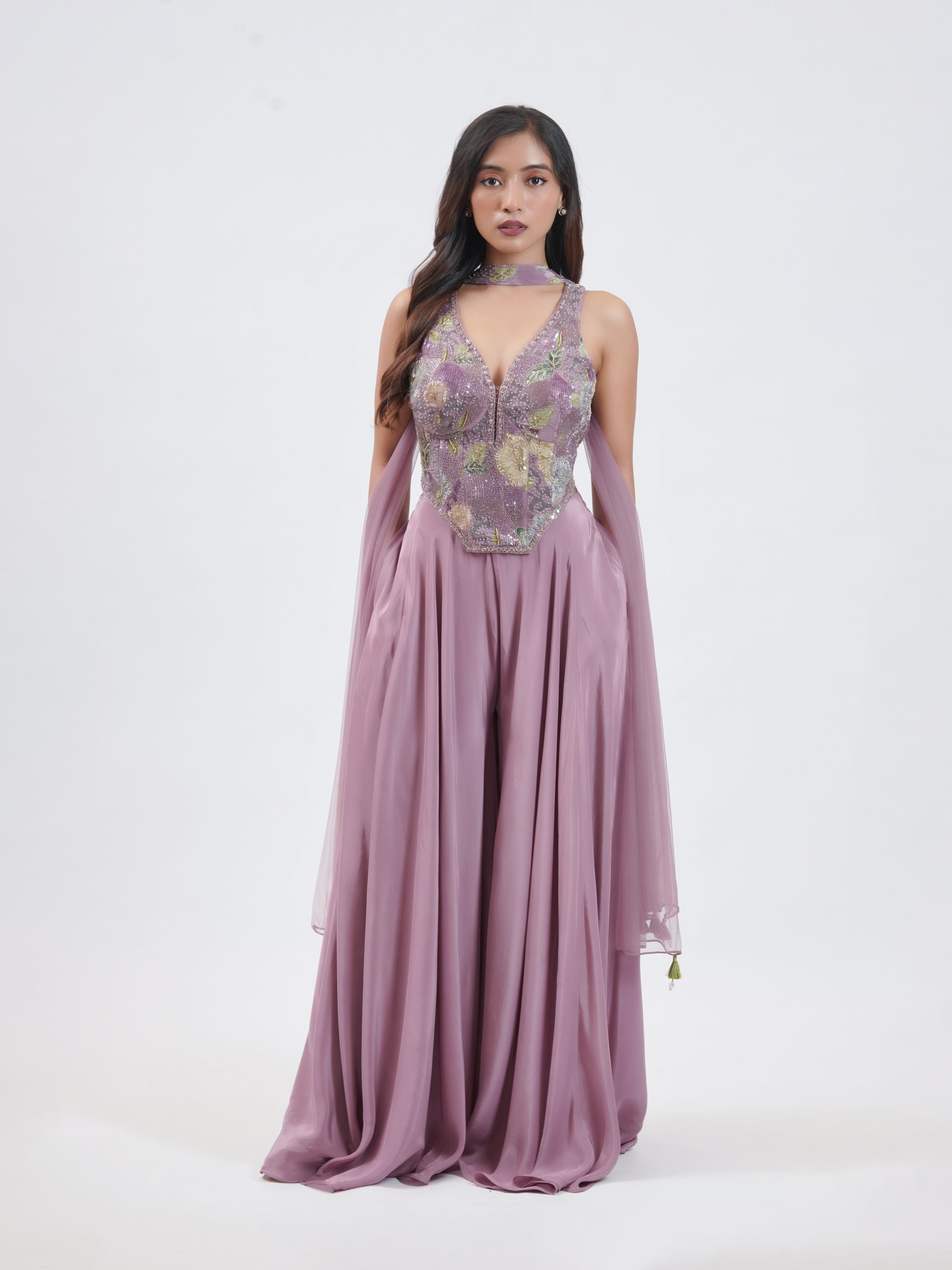 Grape Crepe Palazzo