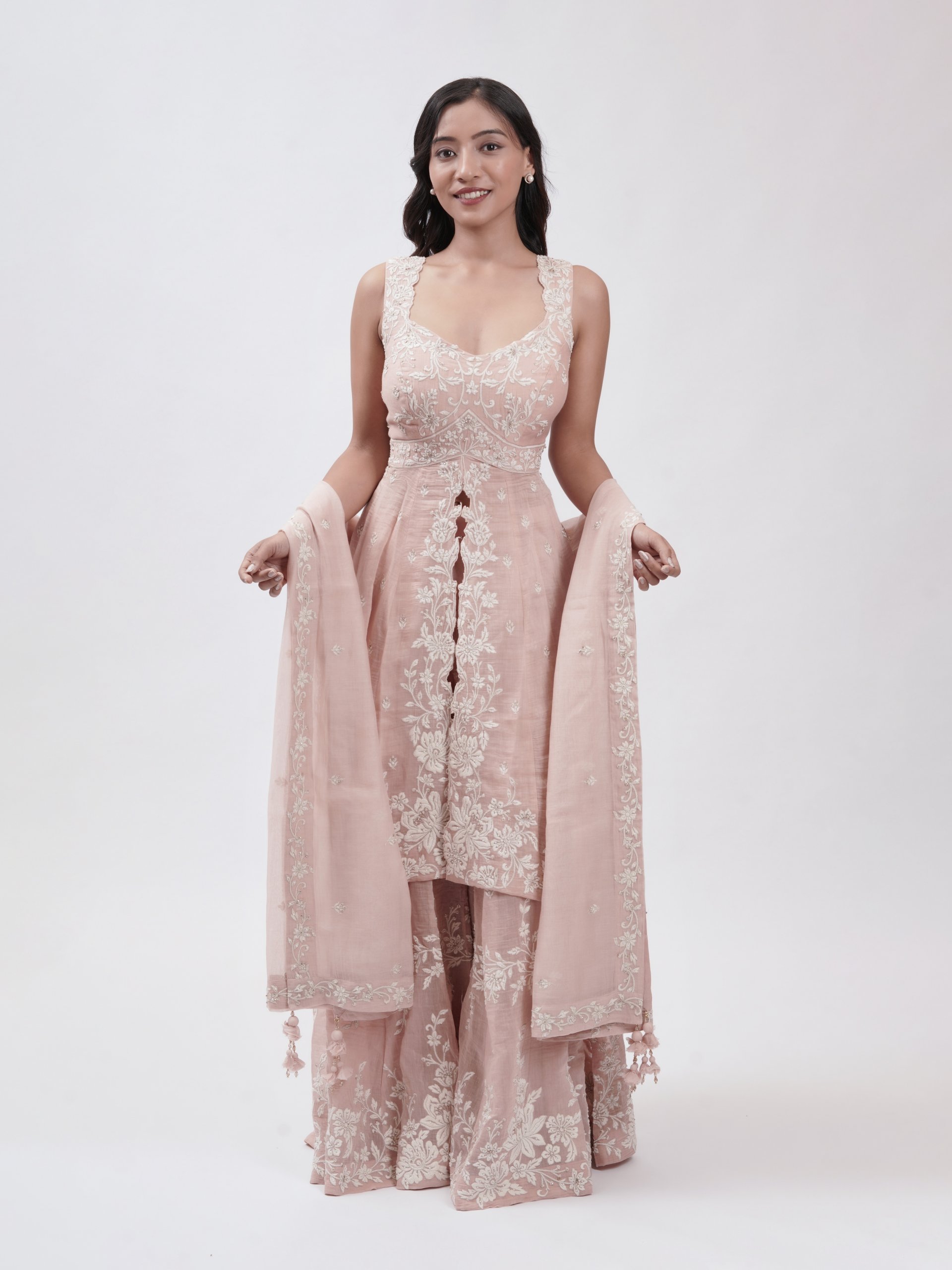 Pink Mul Palazzo Set 