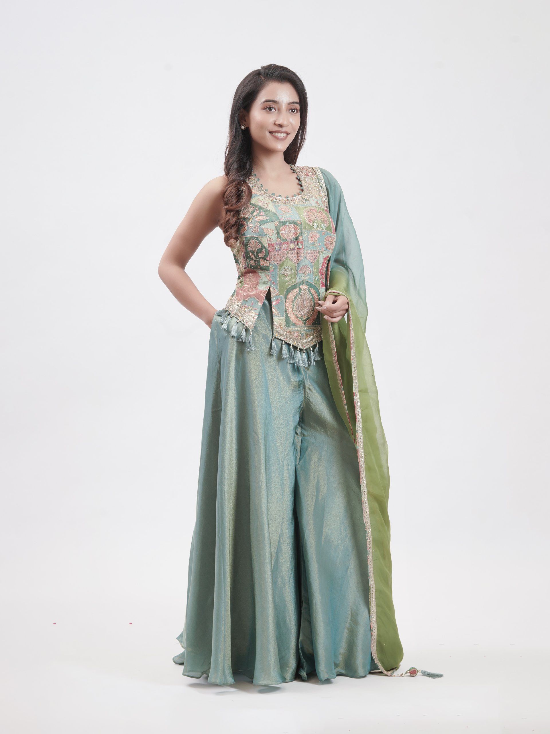 Sage Green Tissue Palazzo