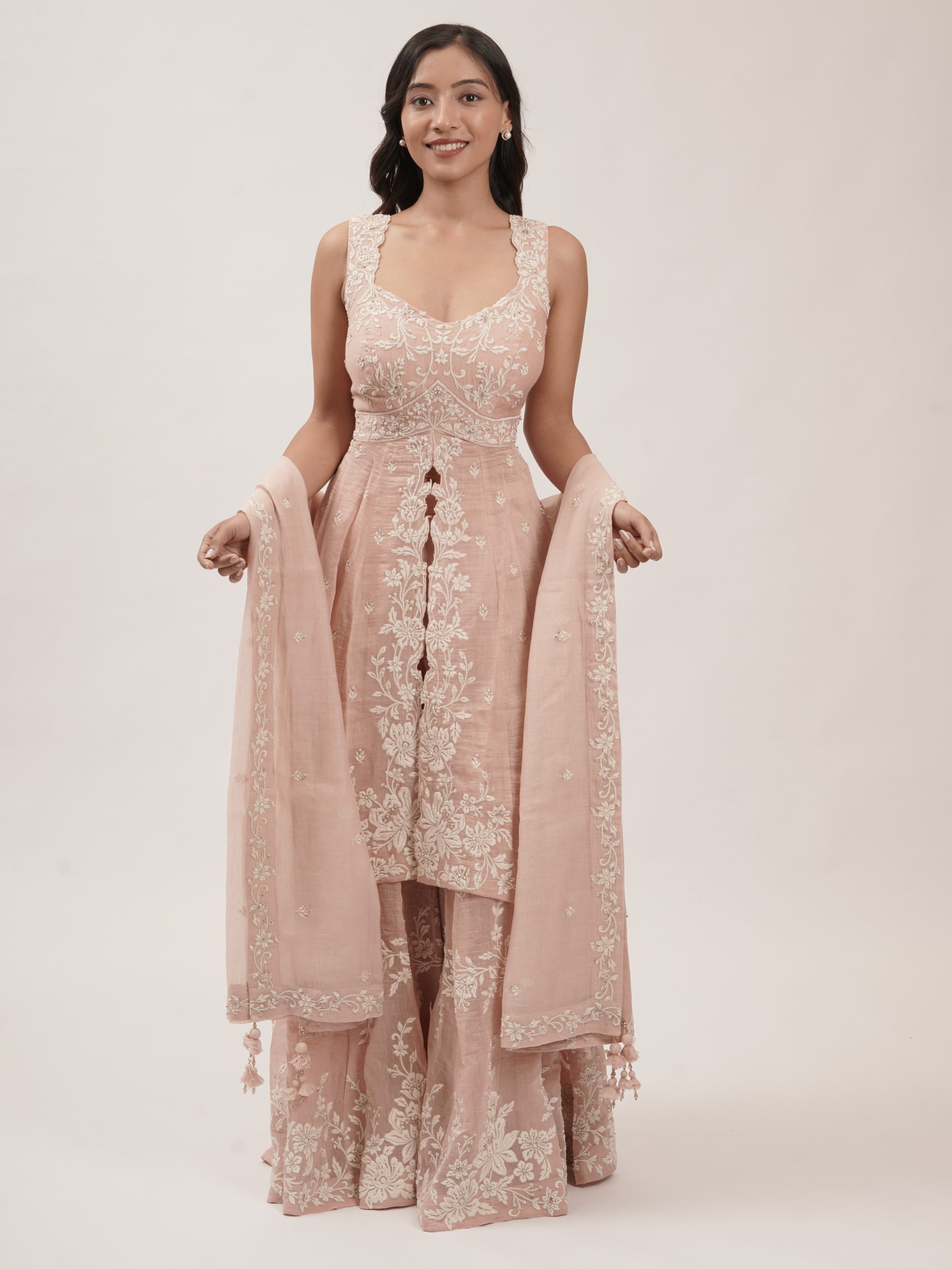 Pink Mul Palazzo Set 