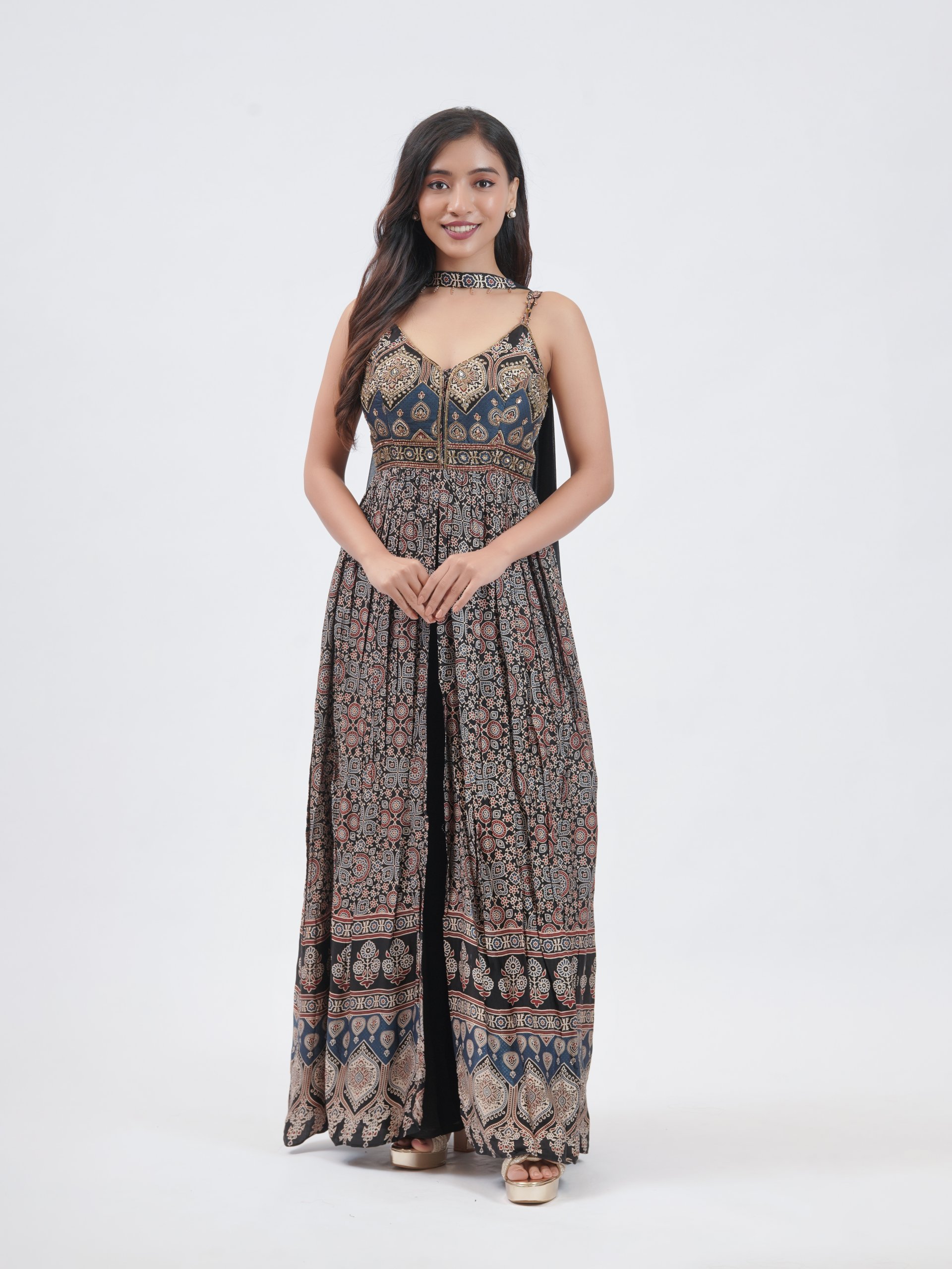 Black Modal Silk Palazzo