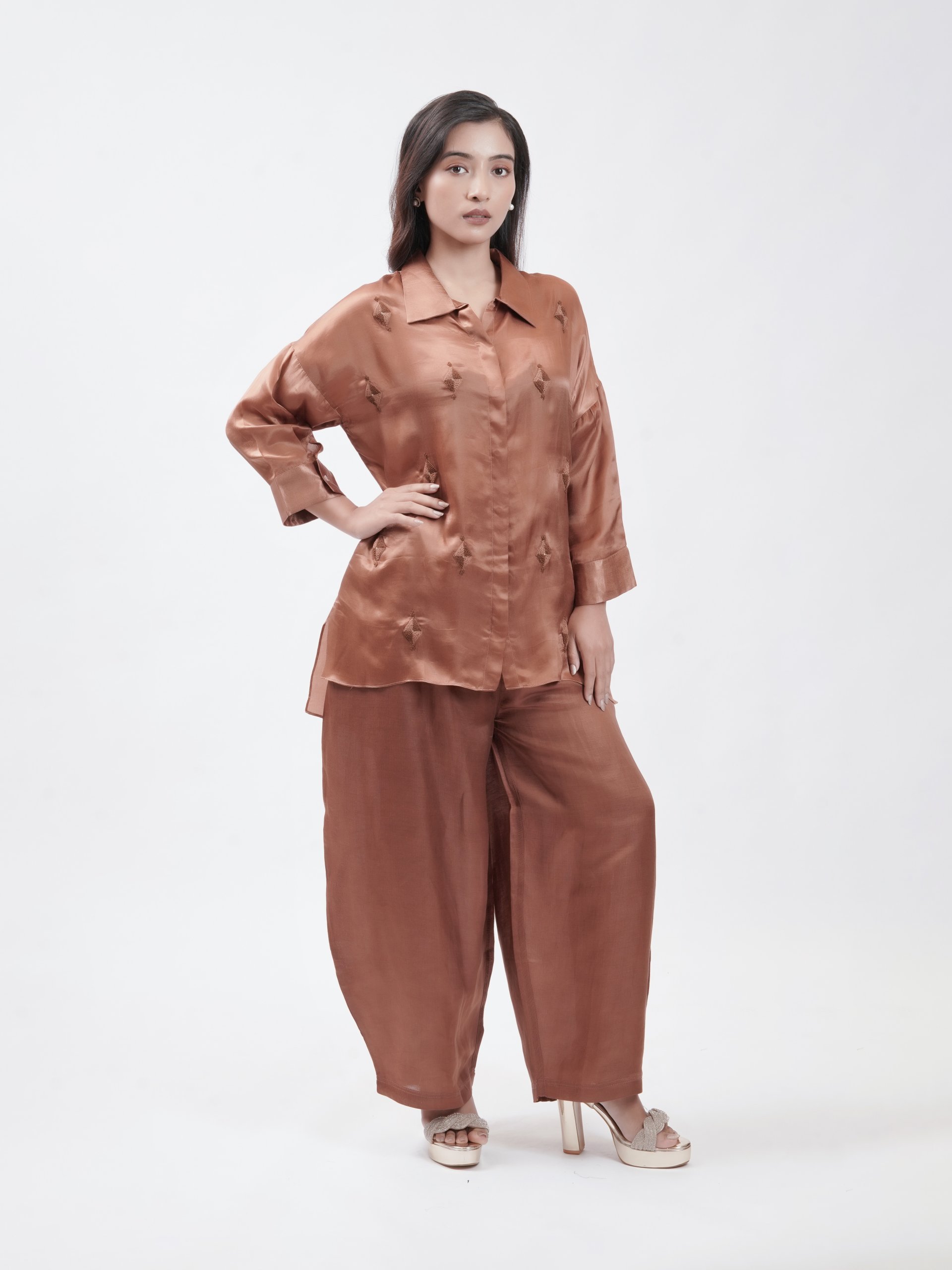 Satin Straight Palazzo