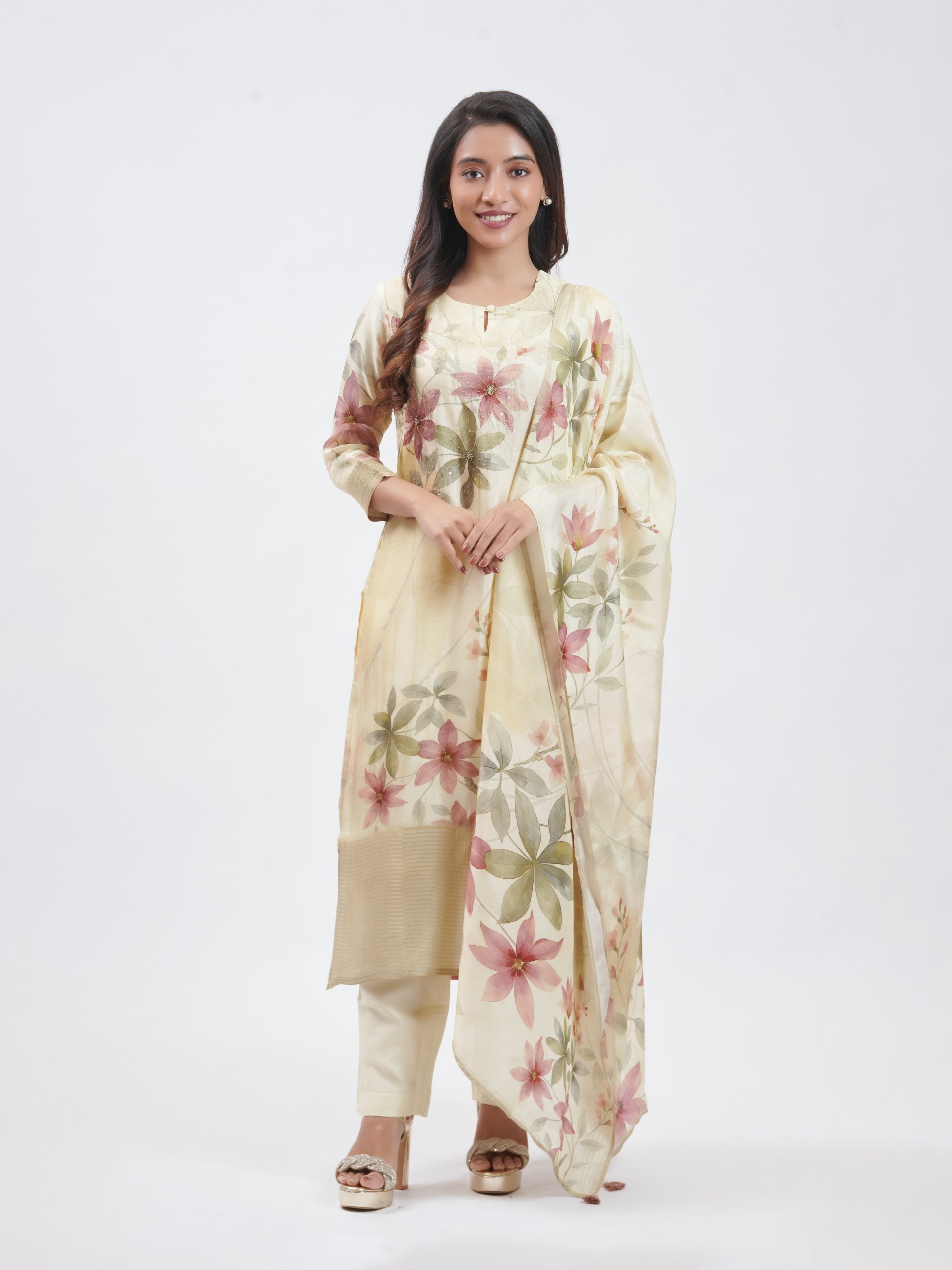 Lime Yellow Crepe Palazzo