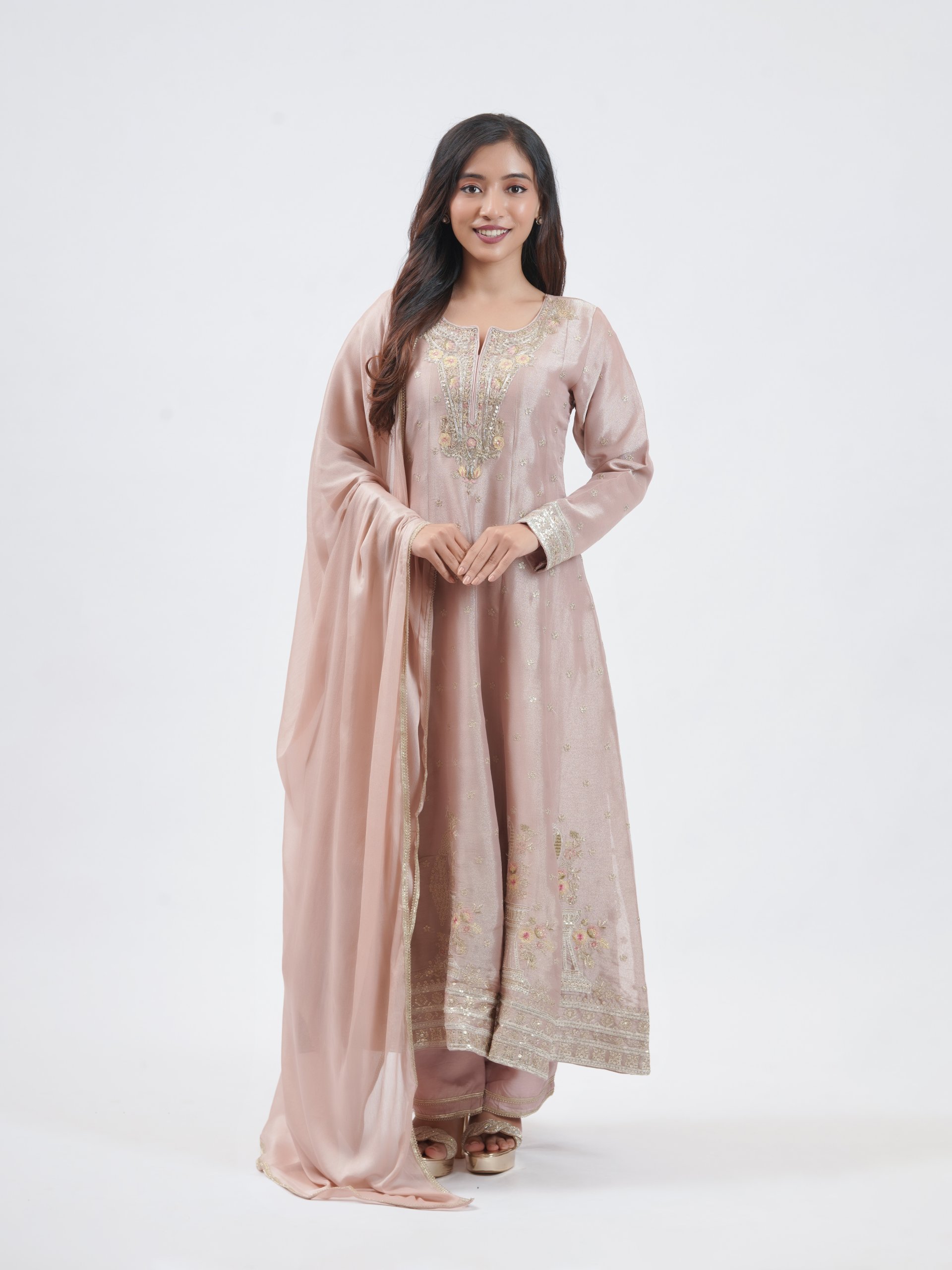 Onion Pink Tissue Straight Pant Outfit