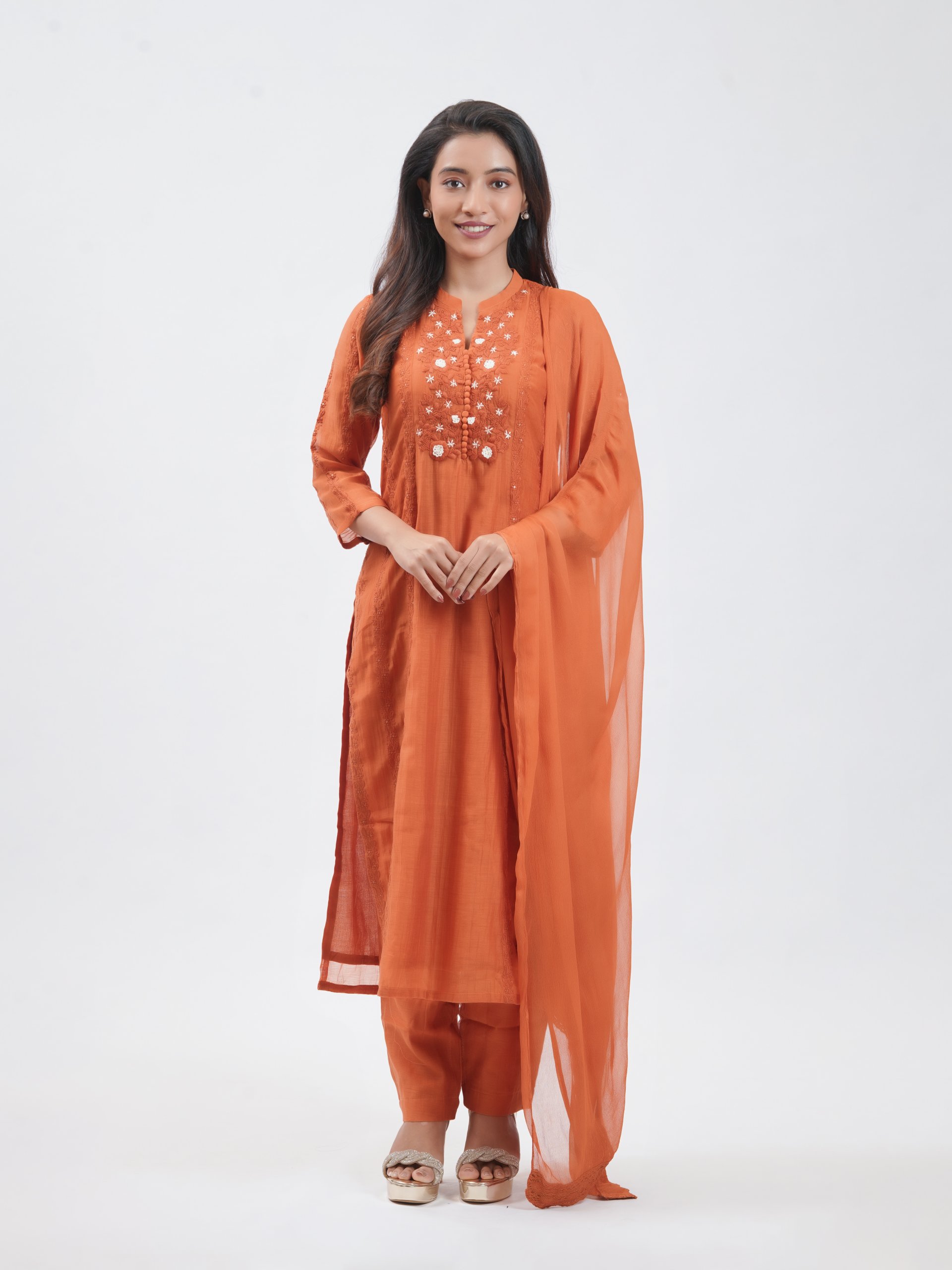 Sunflower Yellow Chanderi Palazzo