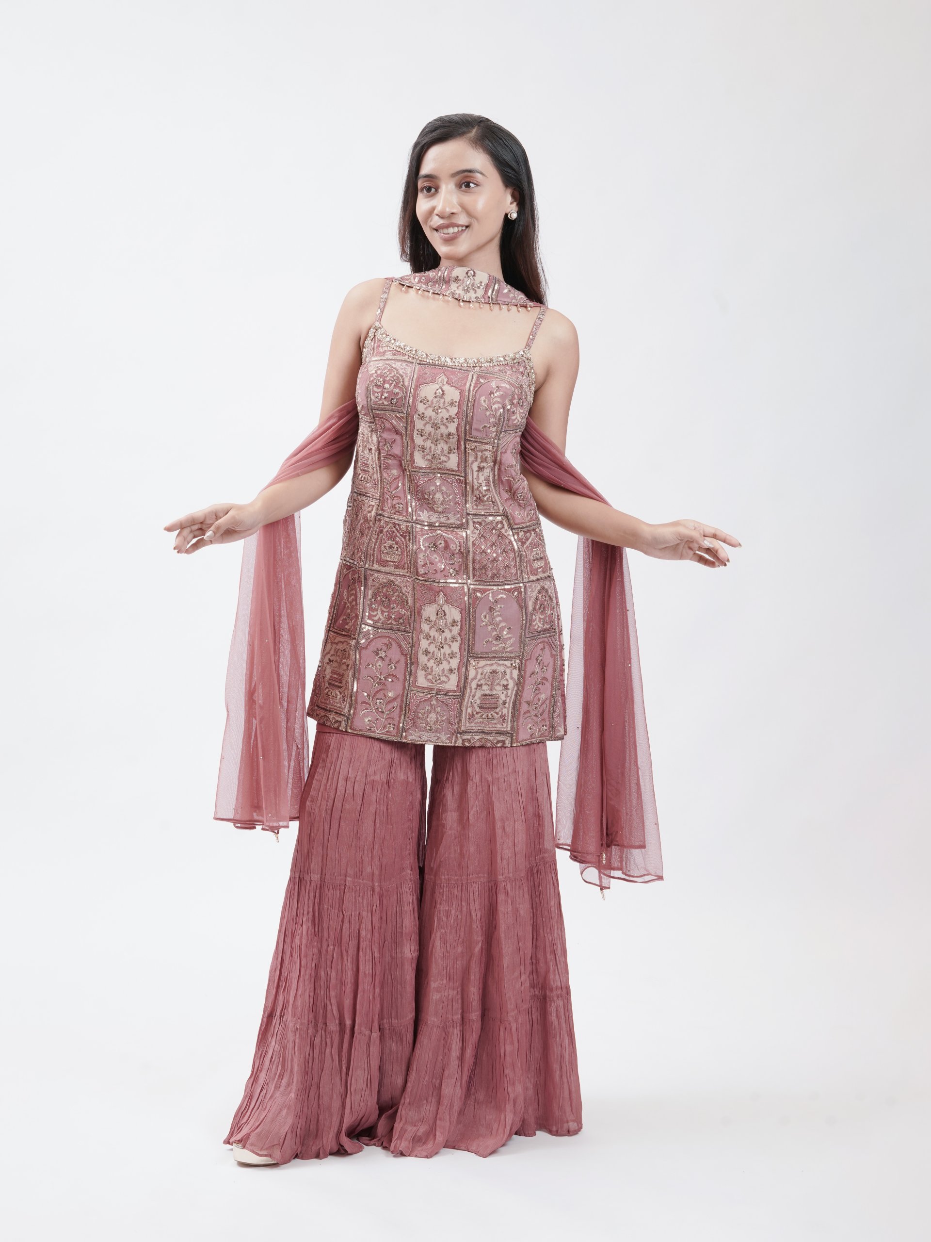 Mauve Crepe Palazzo